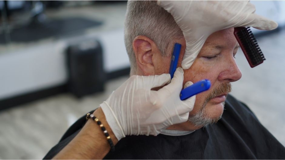 Mobile Barber in assisted living facility on site